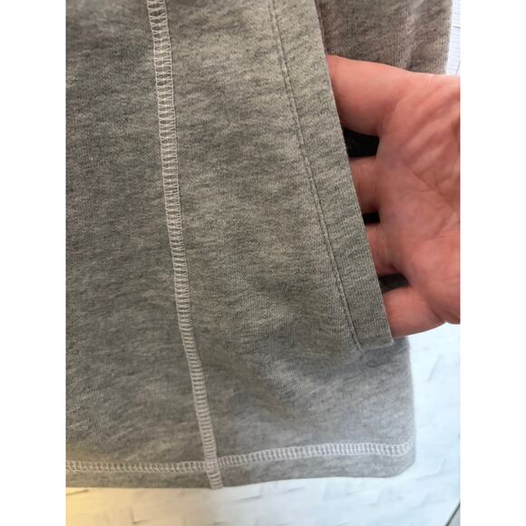 Quacker factory 2 women’s sweatshirt sleeveless red gray pockets rhinestone zip - Picture 10 of 13